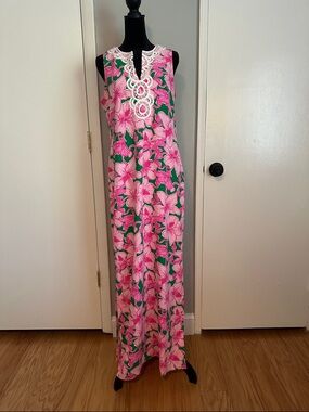 Lilly Pulitzer Hot Pink and Green Floral Dress